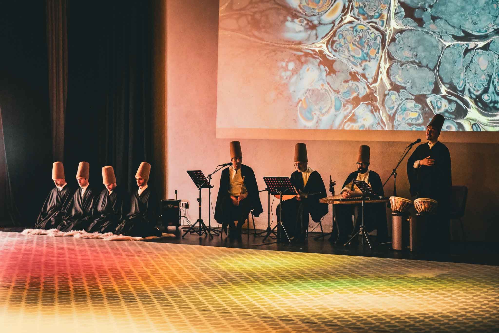 Sema Ceremony opening - Naat-ı Şerif recitation and Ney Taksimi at the beginning of Whirling Dervish ceremony in Istanbul Sema Ceremony opening - Naat-ı Şerif recitation and Ney Taksimi at the beginning of Whirling Dervish ceremony in Istanbul